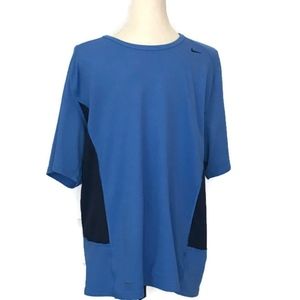 Nike Blue Short Sleeve Sports Training T--Shirt